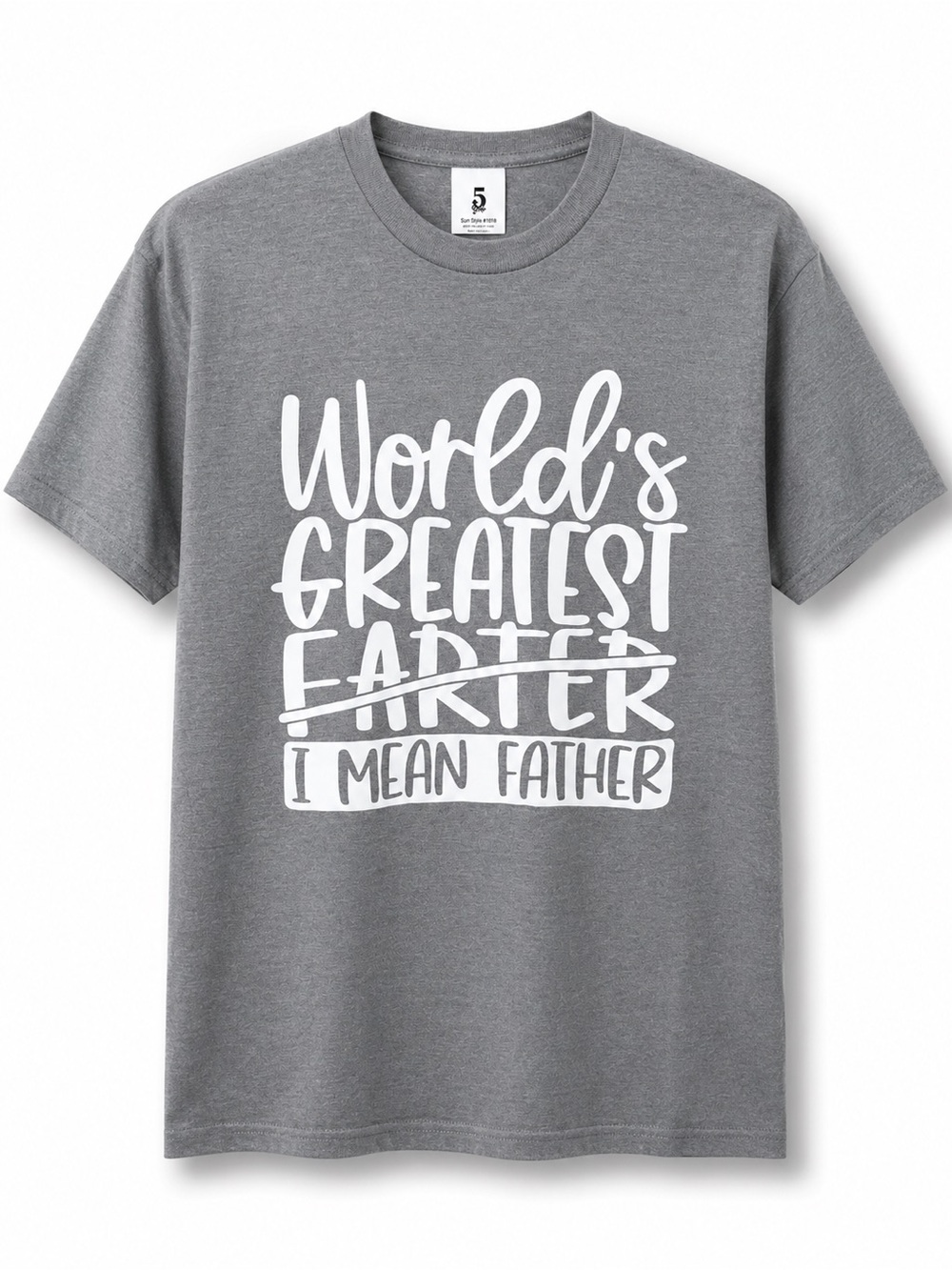 World's Greatest Farrer, I Mean, Father Graphic Tee - Gray Large NWOT